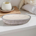 Multi-Wick Concrete Oval Loaf Bowl Candle