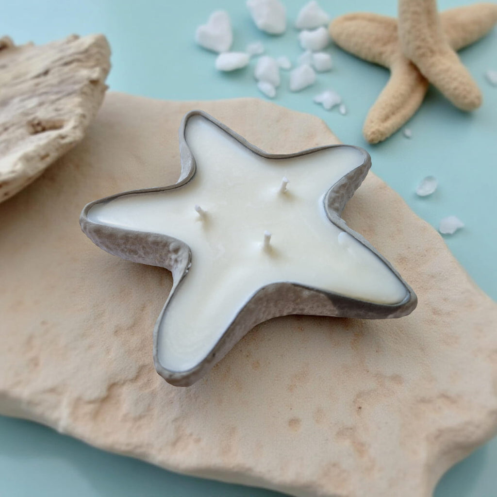 Amber & Rock Salt Star Candle