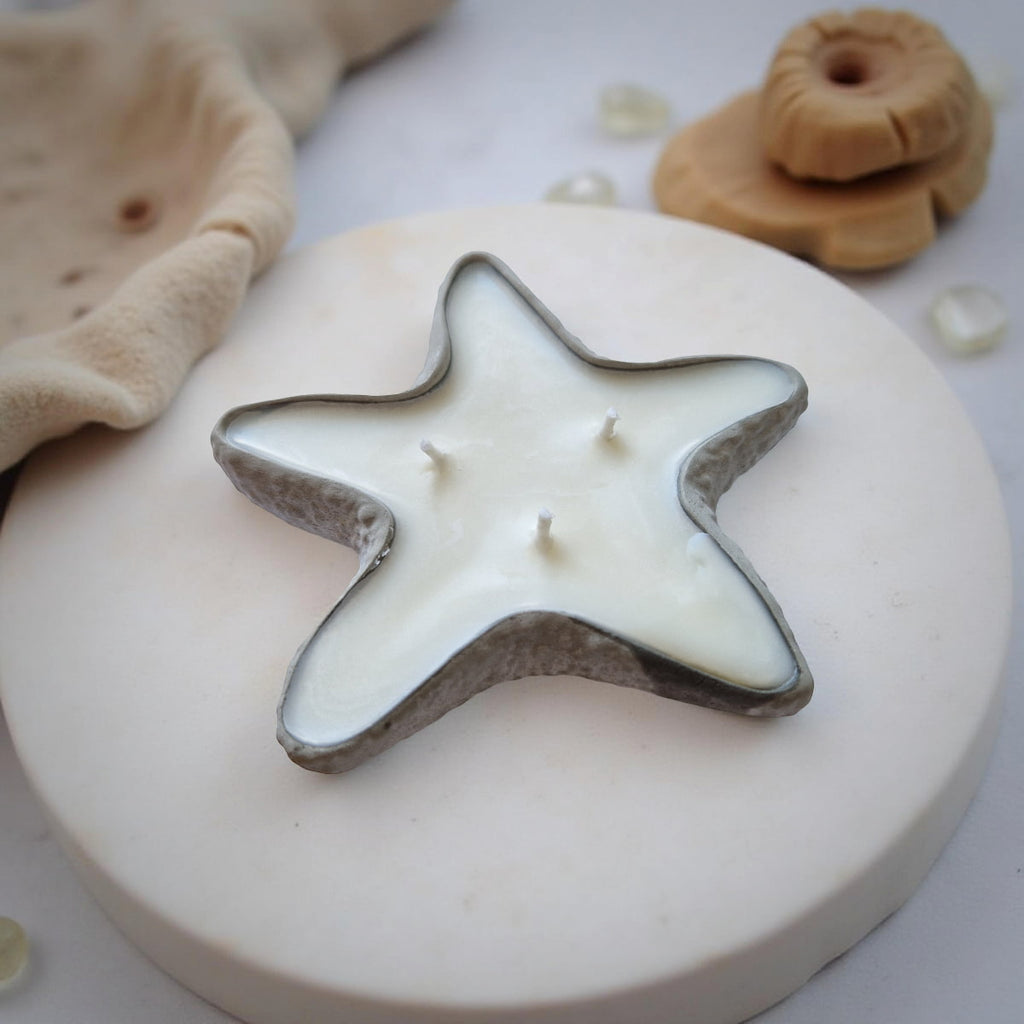 Amber & Rock Salt Star Candle