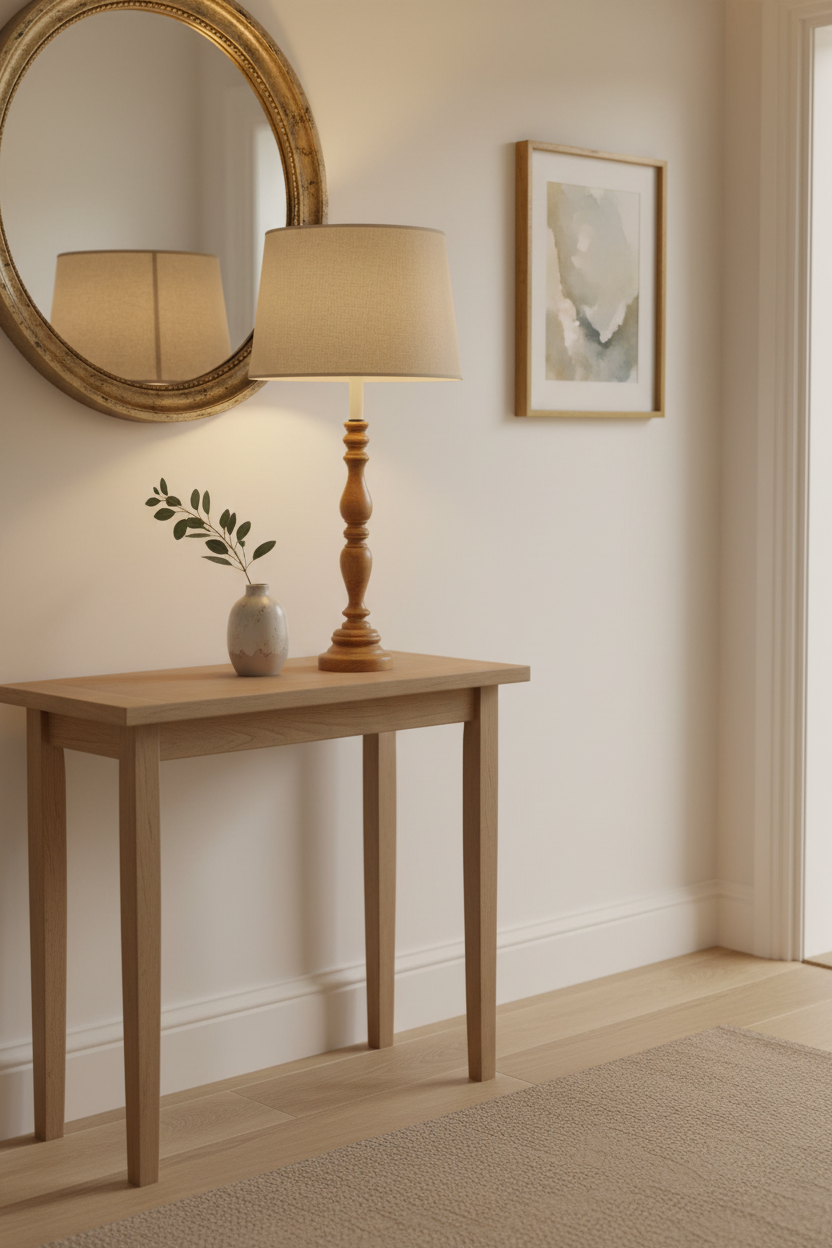 Emely Candle Table Lamp in hallway