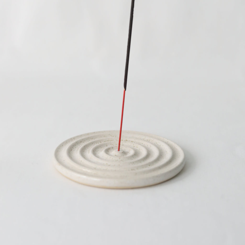 Handmade Pepper White Stoneware Incense Burner