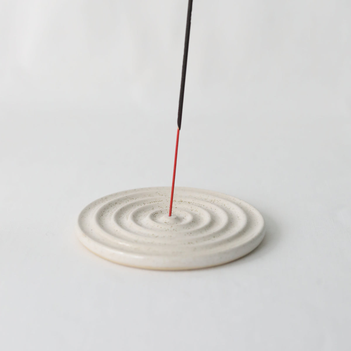 Handmade Pepper White Stoneware Incense Burner