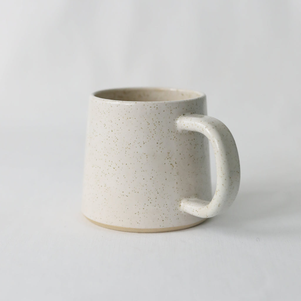 Pepper White Stoneware Mug