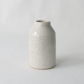 Handmade Pepper White Stoneware Bud Vase