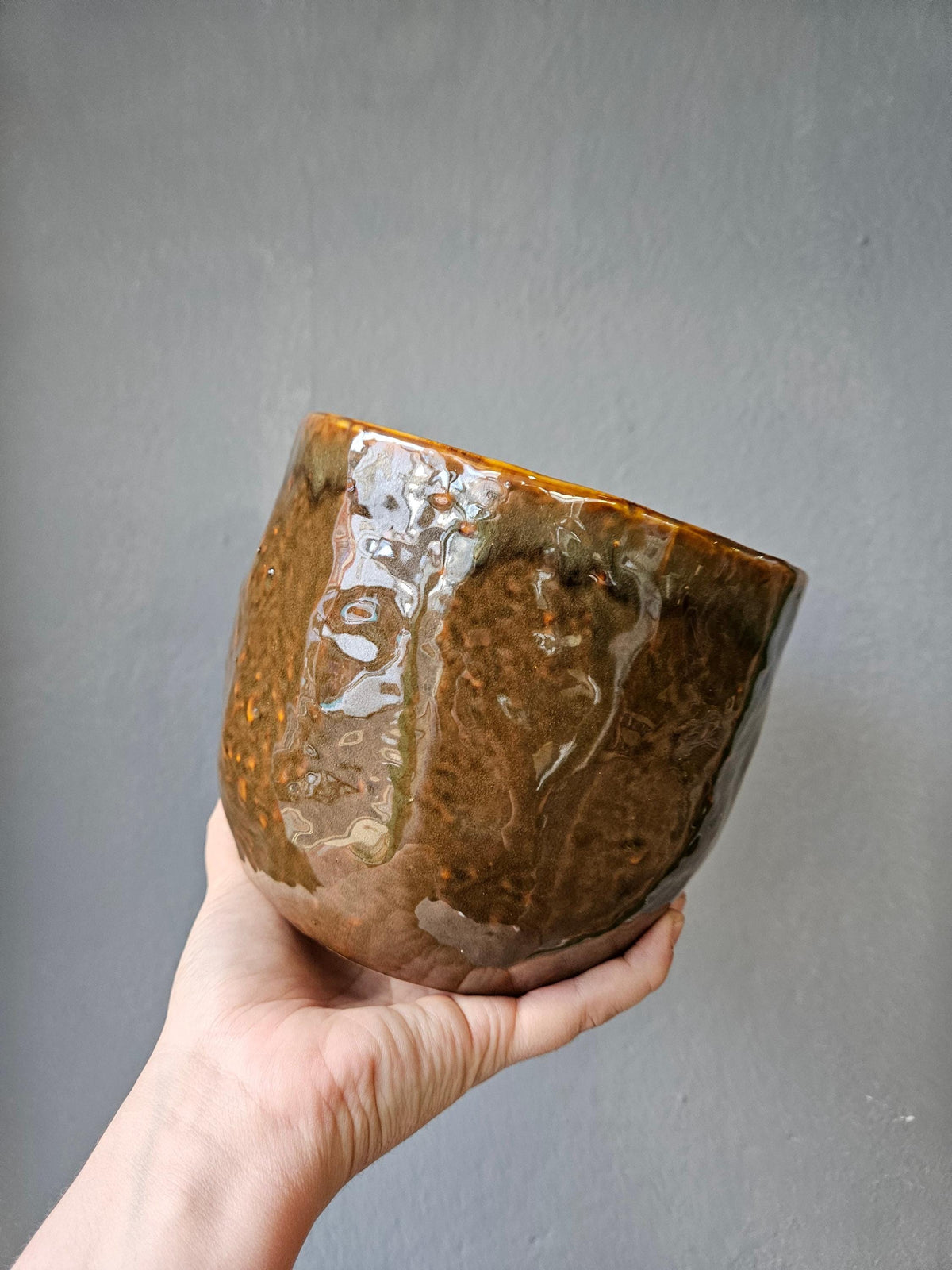 Brooke Rustic Stoneware Planter