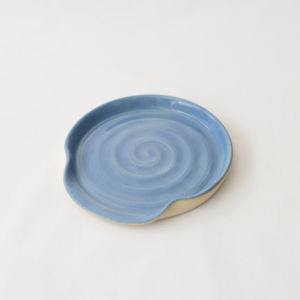 Handmade Pacific Blue Stoneware Spoon Rest