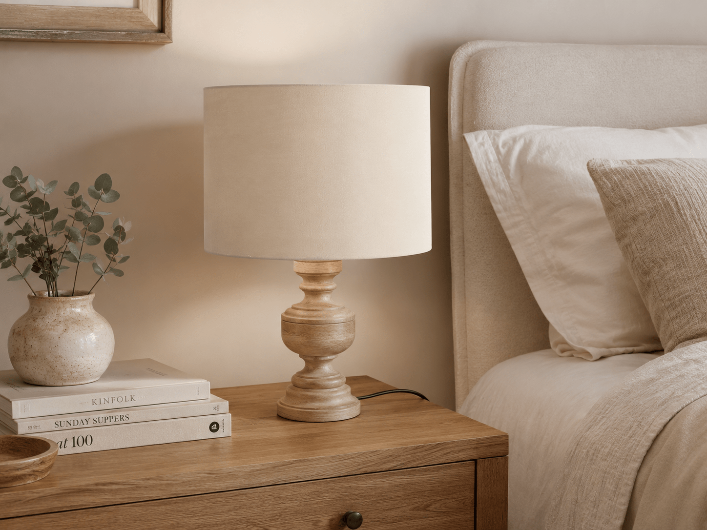 Shadowbright "Warm Sand" Neutral Fabric Lampshade
