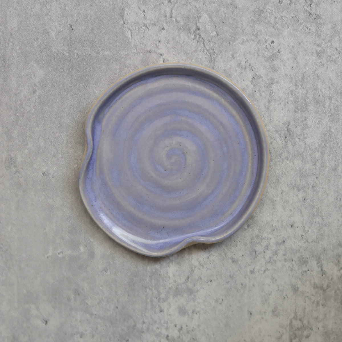 Handmade Amethyst Stoneware Spoon Rest