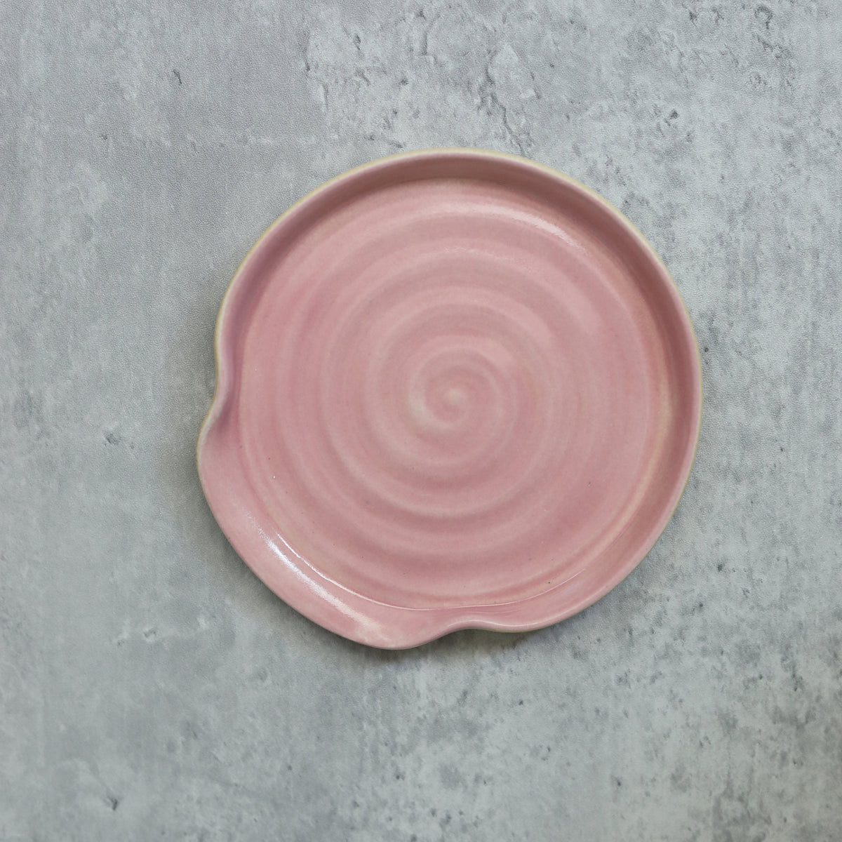 Handmade Blush Stoneware Spoon Rest