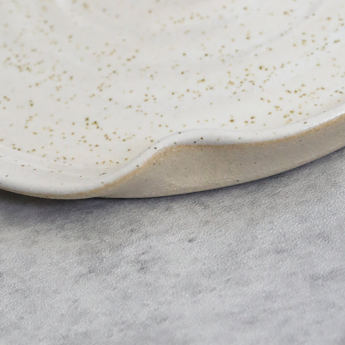 Handmade Pepper White Stoneware Spoon Rest