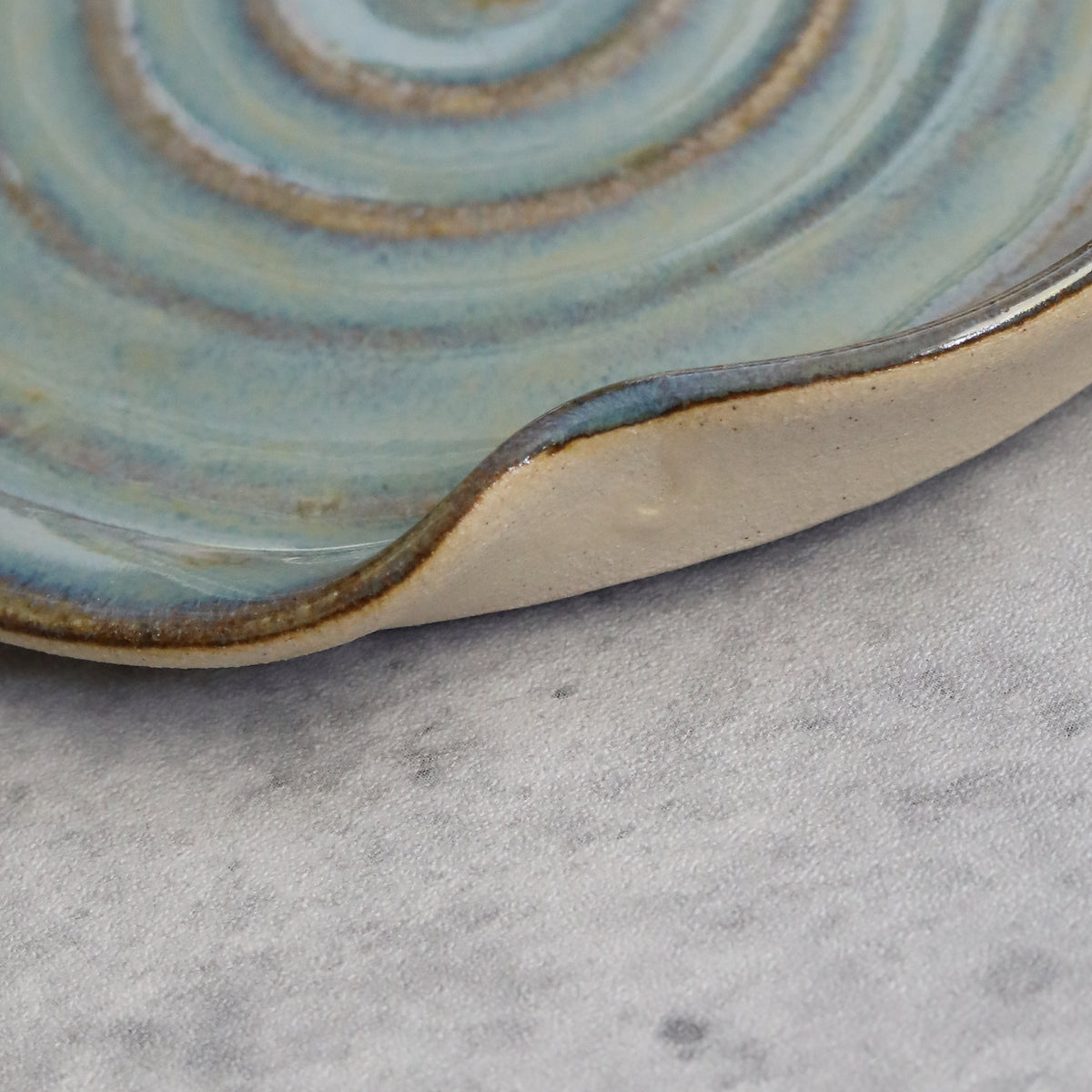 Handmade Seafoam Blue Stoneware Spoon Rest