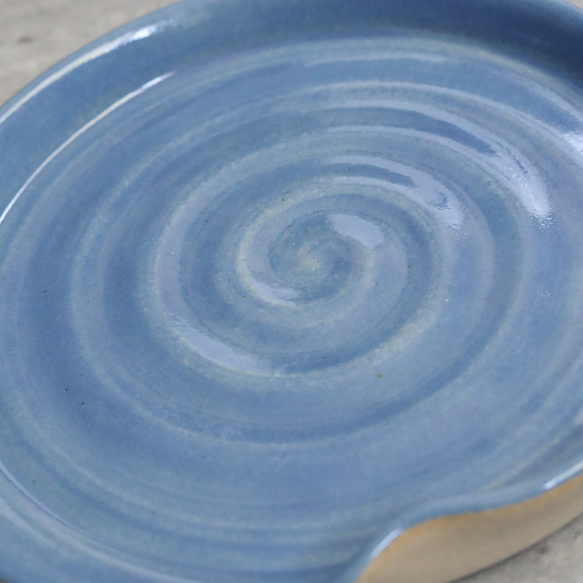 Handmade Pacific Blue Stoneware Spoon Rest