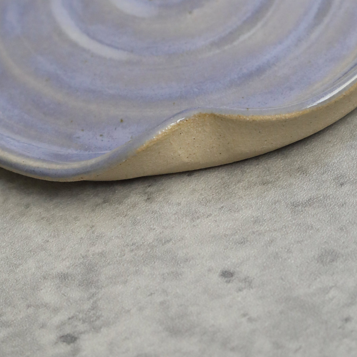 Handmade Amethyst Stoneware Spoon Rest