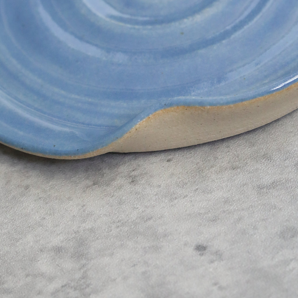Handmade Pacific Blue Stoneware Spoon Rest